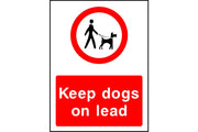 Keep dogs on lead sign