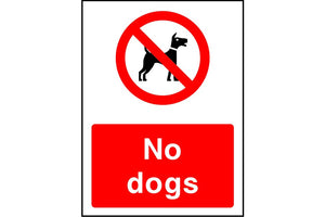 No dogs sign