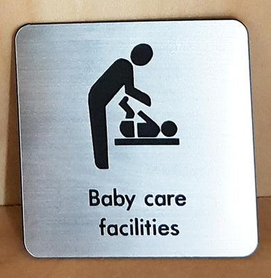 Engraved Baby Care Facilities Symbol Sign