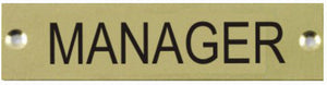Engraved Brass Manager Door Sign