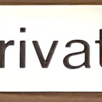 Engraved Brass Private Door Sign