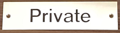Engraved Brass Private Door Sign