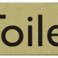 Engraved Brass Toilet Door Sign