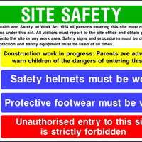 Site safety ppe multi message sign