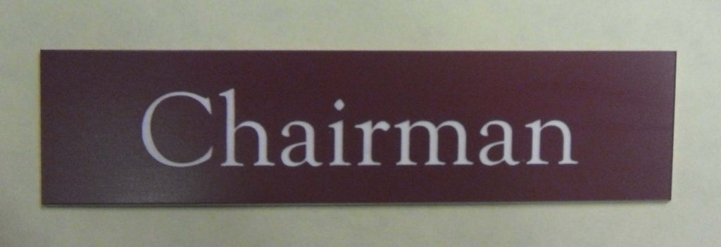 Chairman Sign Engraved Acrylic Laminate Chairman Door Sign | SK Signs & Labels