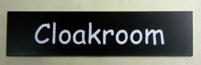 Engraved Laminate Cloakroom Door Sign