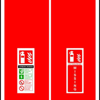 CO2 Fire Extinguisher Missing sign