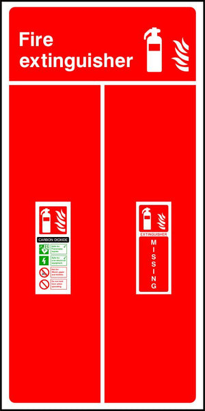 CO2 Fire Extinguisher Missing sign