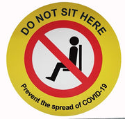 Coronavirus Do Not Sit here removable vinyl desk sign