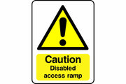 Caution Disabled Access Ramp sign