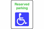 Reserved disabled parking sign
