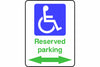 Reserved disabled parking in both directions sign