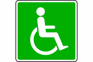 Wheelchair symbol sign