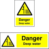 Danger Deep Water safety sign