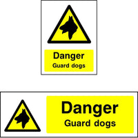Danger Guard Dogs safety sign
