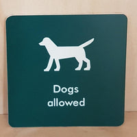 Engraved Dogs Allowed Symbol Sign
