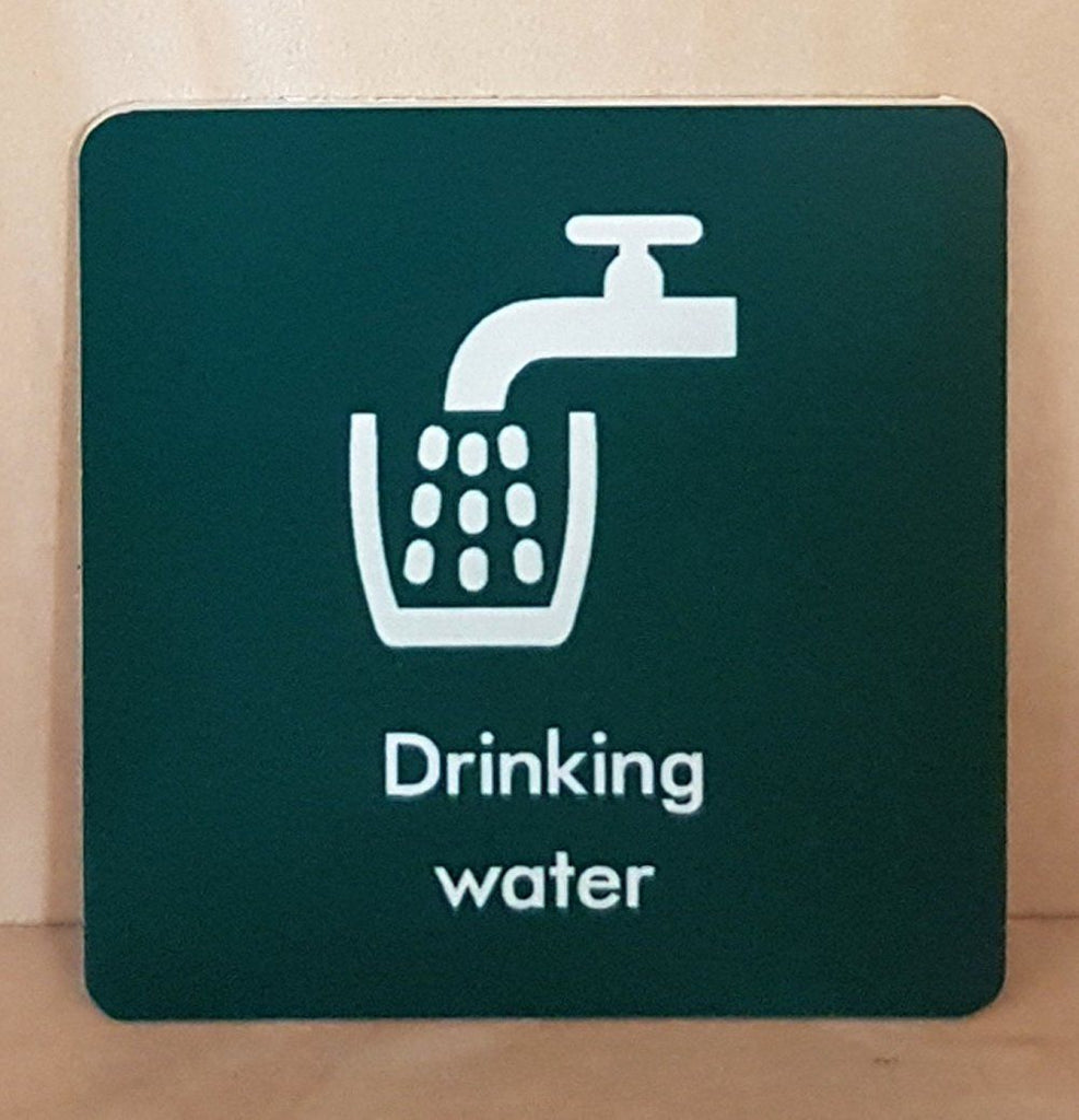 Engraved Drinking Water Symbol Sign | SK Signs & Labels