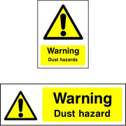 Warning Dust Hazard Safety Sign