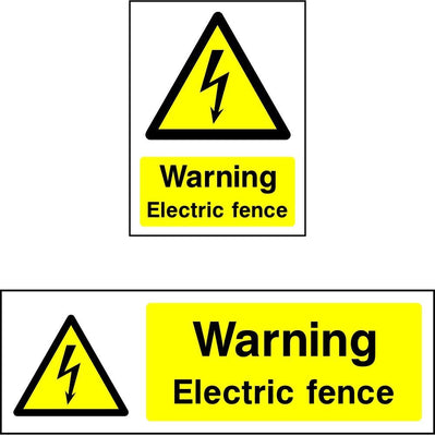 Warning Electric Fence sign