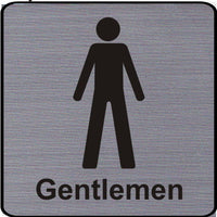 Engraved Gentlemen Toilet Symbol Sign