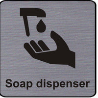 Engraved Soap Dispenser Symbol Sign
