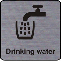Engraved Drinking Water Symbol Sign