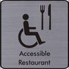 Engraved Accessible Restaurant Symbol Sign