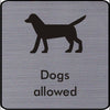 Engraved Dogs Allowed Symbol Sign