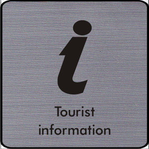 Engraved Tourist information symbol sign