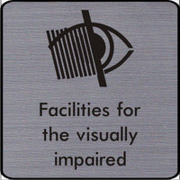 Engraved Facilities for the visually impaired symbol sign