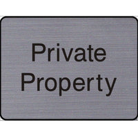 Engraved Private Property sign
