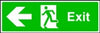 Exit Running Man and Arrow Left Sign