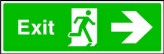 Exit Running Man and Arrow Right Sign