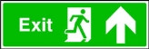 Exit Running Man and Arrow Up Sign