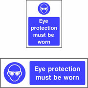 Eye Protection Must Be Worn safety sign