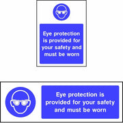 Eye Protection Must Be Worn When Operating This Machine safety sign