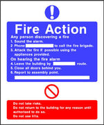 Do not use lifts Fire action sign