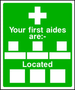 Your first aides list with location sign