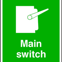 Main Switch safety sign