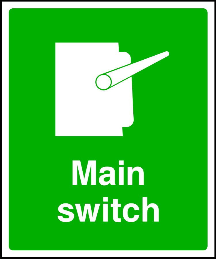 Switch Rule Sign Main Switch safety sign | SK Signs & Labels | SK Signs & Labels Ltd