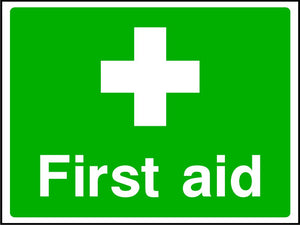 First aid safety sign