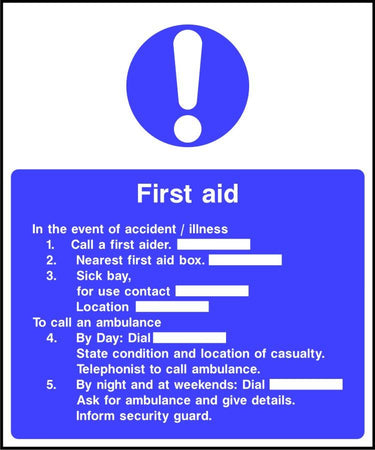 First Aid Kit Sign Glow In The Dark 10 Pack 6"x 6"First Aid - Foto 2