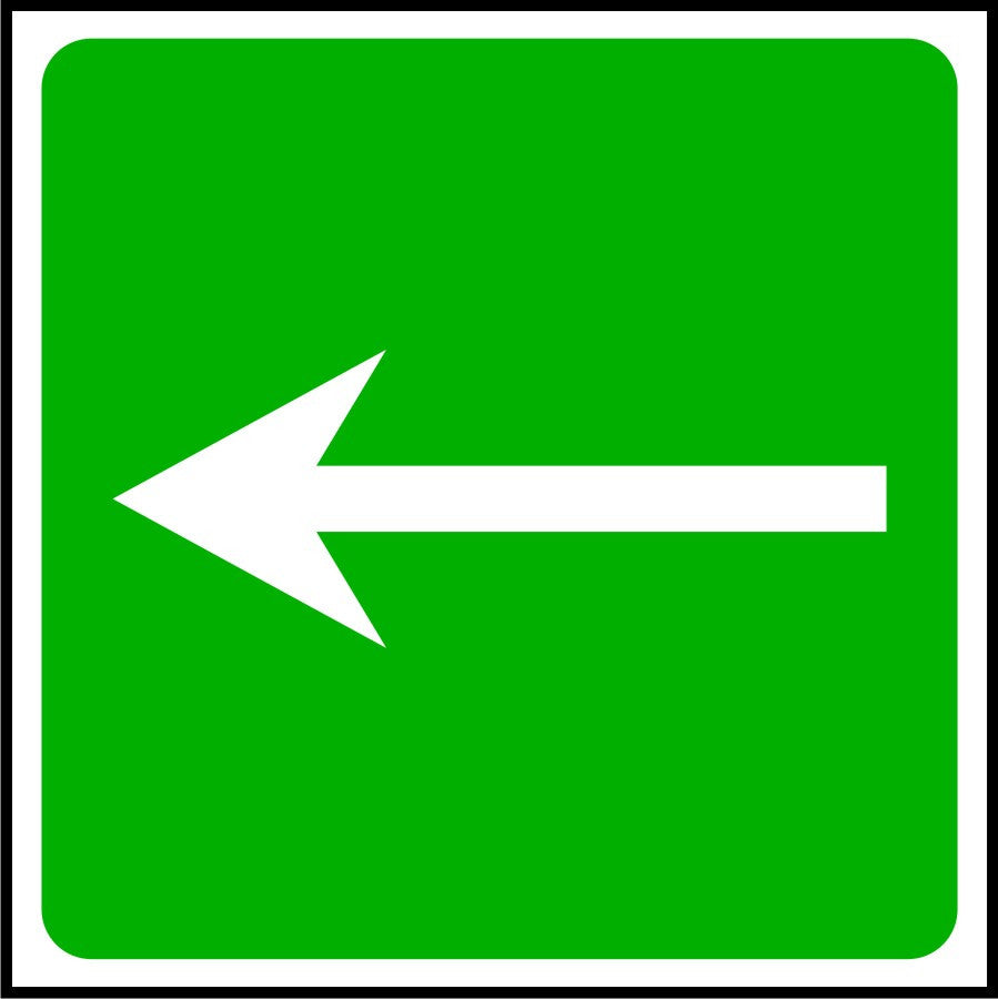 First Aid Arrow Sign