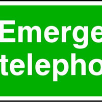 Emergency Telephone first aid safety sign