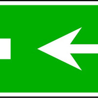 First Aid to the left safety sign