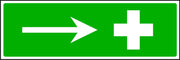 First Aid to the right safety sign