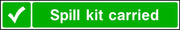 Spill Kit Carried safety sign