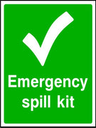Emergency spill kit sign
