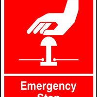 Emergency Stop safety sign