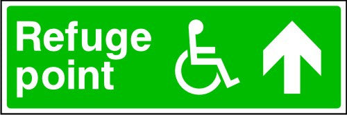 DDA Fire Exit Arrow Up Sign | SK Signs & Labels | SK Signs & Labels Ltd